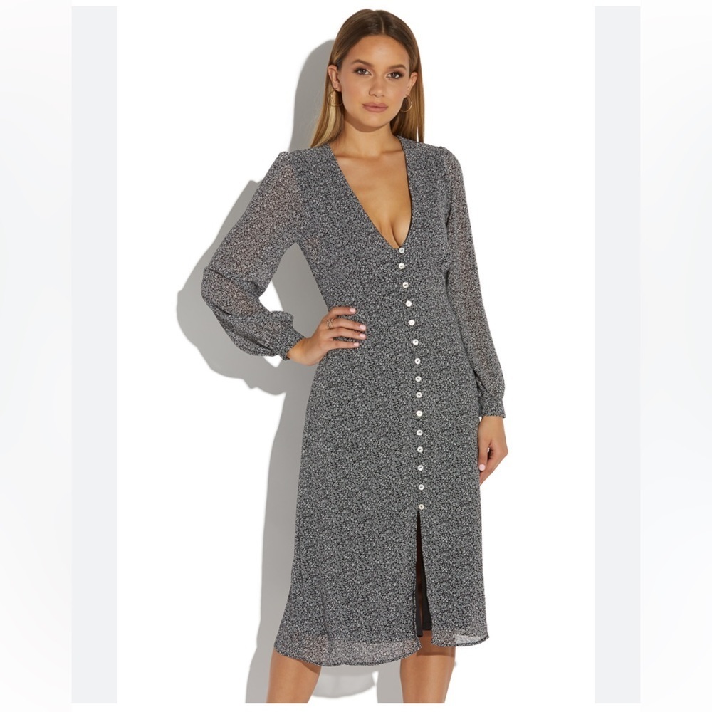 Emory Park Front Button Paisley MIDI Dress | Size S